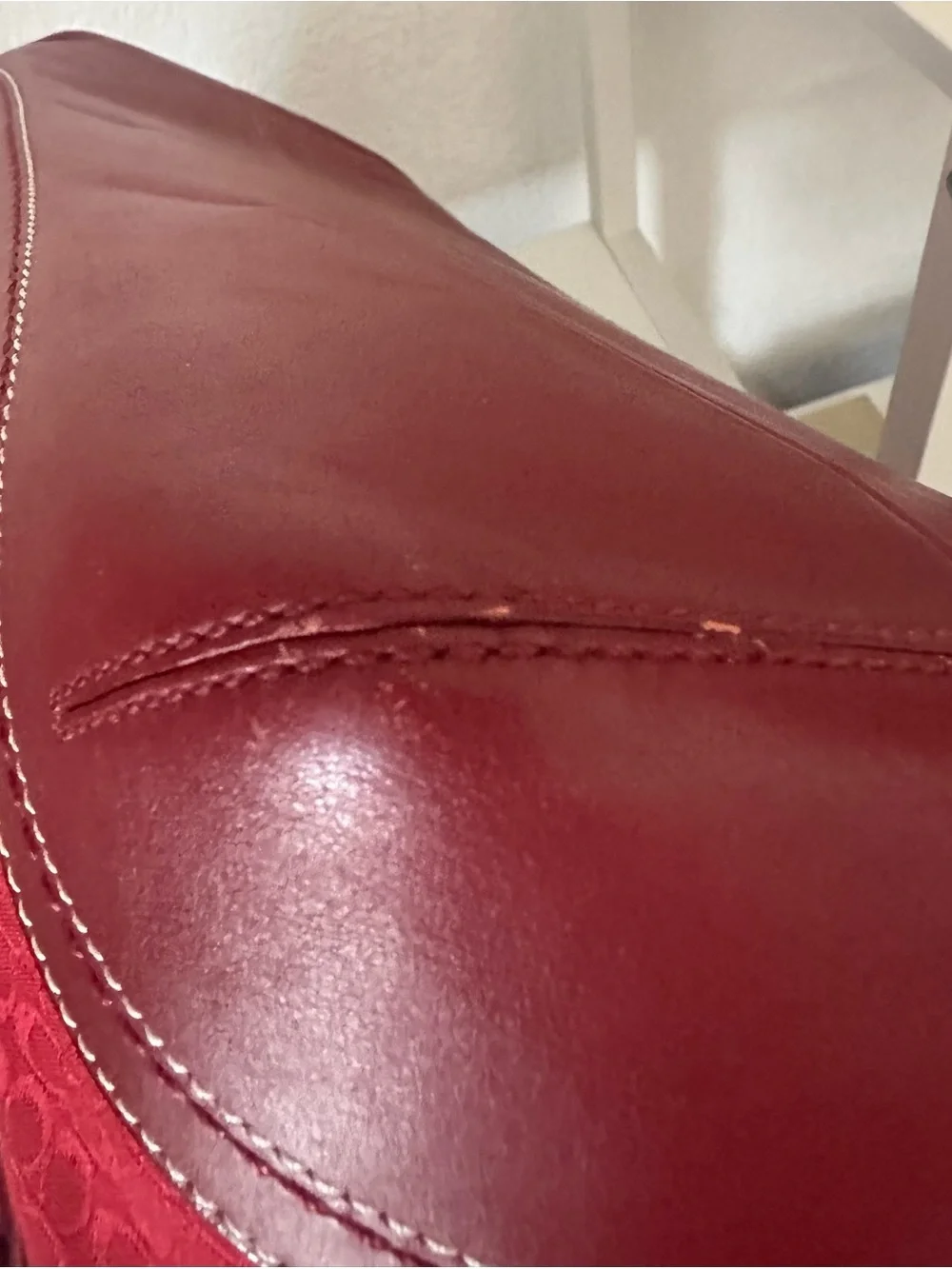 COACH Soho Y2K Cherry Red Signature C Canvas Shoulder Tote Bag Lg Style F10928